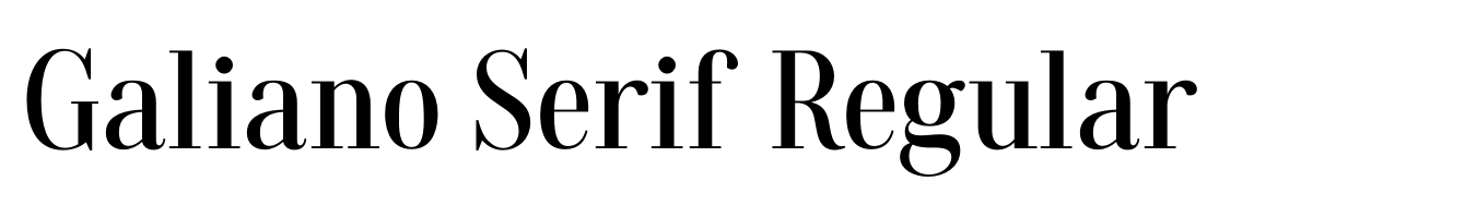 Galiano Serif Regular